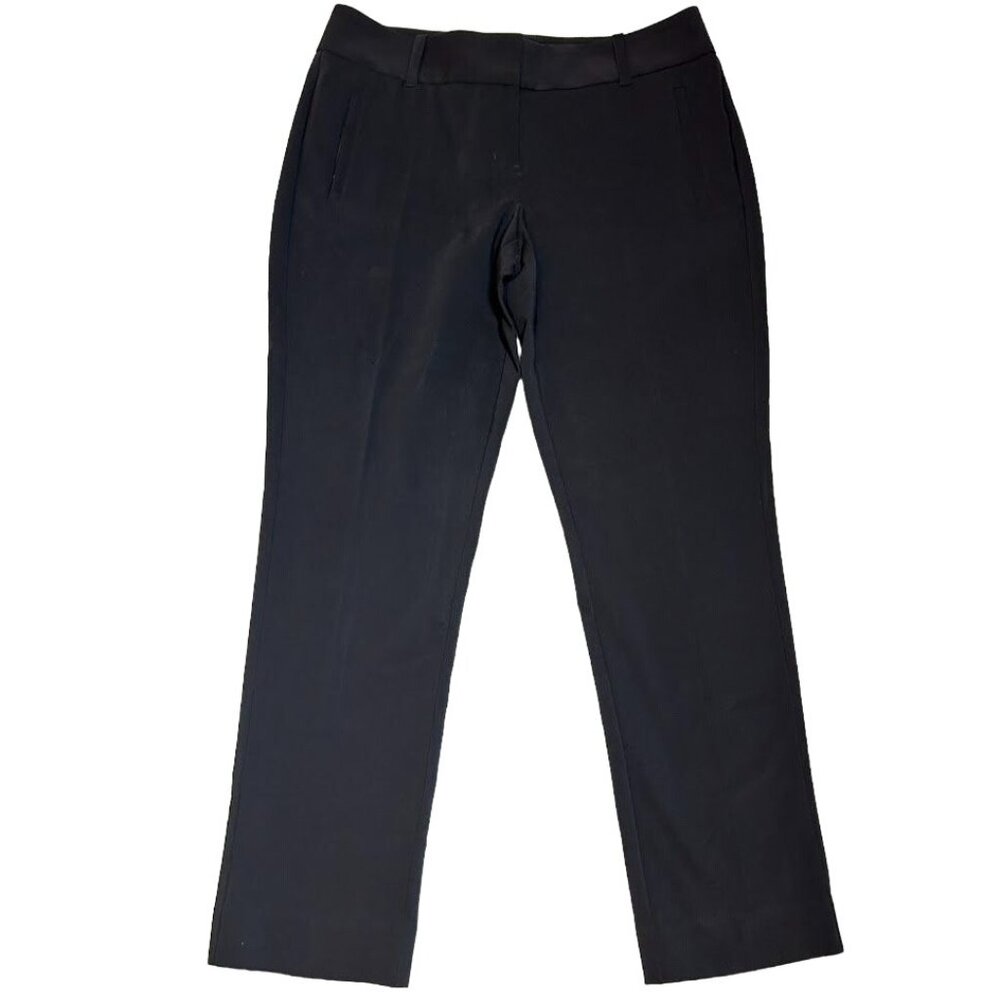 White‎ House Black Market Women's Ankle Pants Size 6 Black Cotton Blend